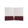 JAM Paper Corrugated Two-Pocket Fluted Folders Burgundy 6/Pack (87497D)