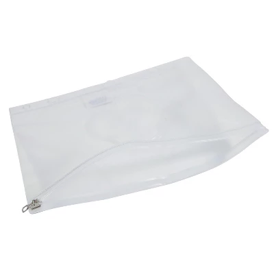 School Smart Zipper Binder Pouches , 7 X 10 Inches, Clear And White, Pack Of 24 3 School Smart Zipper Binder Pouches , 7 X 10 Inches, Clear And White, Pack Of 24 - Image 3