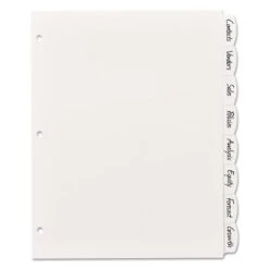 Avery Write-On Big Tab Plastic Dividers 8-Tab Letter 16371