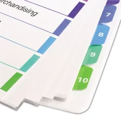 Avery Ready Index Customizable Table Of Contents Asst Dividers 10-Tab 11 X 9 1/2 11165 -Stationery Sphere Outlet Store GUEST 3b429f07 36d1 40a7 8822 19b354668156