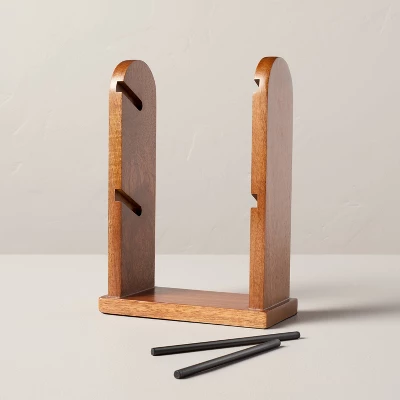 Wood & Metal Ribbon Spool Holder Brown/Black - Hearth & Hand™ With Magnolia 2 Wood & Metal Ribbon Spool Holder Brown/Black - Hearth & Hand™ With Magnolia - Image 2