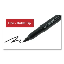 Universal Pen-Style Permanent Marker Bullet/Fine Black 60 Per Pack 07074 -Stationery Sphere Outlet Store GUEST 3e0e62c2 e952 433b 8c22 895f7fc118fb