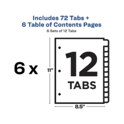 Avery Pre-Printed 12-Tab Numeric Dividers Customizable 11824 10 Avery Pre-Printed 12-Tab Numeric Dividers Customizable 11824 -Stationery Sphere Outlet Store GUEST 407fe08e b695 4129 a172 8f8ee47a8763