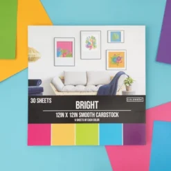 Colorbok 78lb Smooth Cardstock 12"X12" 30/Pkg-Bright, 5 Colors/6 Each -Stationery Sphere Outlet Store GUEST 45d787fd d563 4feb a1dd d2ef000c7390