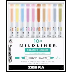 Zebra 10ct Highlighters Midliner Double Ended