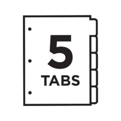 Avery Ready Index Customizable Table Of Contents Asst Dividers 5-Tab Ltr 6 Sets 11187 -Stationery Sphere Outlet Store GUEST 473e2b33 4a48 4861 8ec9 fd2f73cdf059