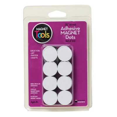 6pk 100 Per Pack Adhesive Magnet Dots - Dowling Magnets 1 6pk 100 Per Pack Adhesive Magnet Dots - Dowling Magnets