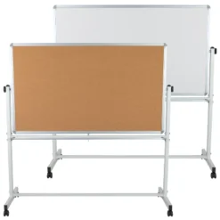 Flash Furniture HERCULES Series Reversible Mobile Cork Bulletin Board And White Board Stand With Pen Tray -Stationery Sphere Outlet Store GUEST 48548a61 4130 4991 a97b 8fa1d19c06c5
