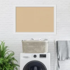 Amanti Art Cork Board Wood Framed Blanco White Bulletin Board, Organization Board, Pin Board -Stationery Sphere Outlet Store GUEST 4ae65105 7782 459b 8558 1f13f12c5808