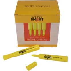 School Smart Highlighter, Chisel Tip, Tank Style, Yellow, Pack Of 48 -Stationery Sphere Outlet Store GUEST 4aebac2b 6d95 4146 aa2a d4d44f7aab3a