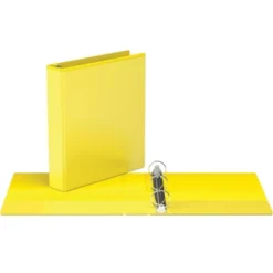 1.5" Premium Round Ring Binder 6pk Customizable View Yellow - Easyview