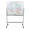 Mind Reader Portable Magnetic Dry Erase Double Sided Easel, White