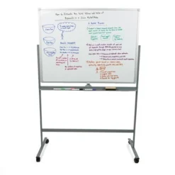 Mind Reader Portable Magnetic Dry Erase Double Sided Easel, White