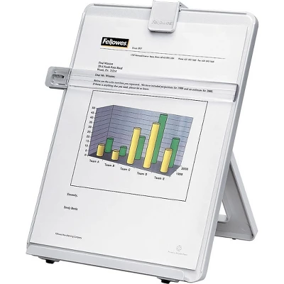 Fellowes Non-Magnetic Desktop Copyholder Plastic 125 Sheet Capacity Platinum 21103 2 Fellowes Non-Magnetic Desktop Copyholder Plastic 125 Sheet Capacity Platinum 21103 - Image 2