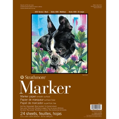 Strathmore Marker Paper Pad 11"X14"-50lb Smooth 24 Sheets 1 Strathmore Marker Paper Pad 11"X14"-50lb Smooth 24 Sheets