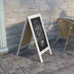 Emma And Oliver Rustic Vintage Double-Sided Folding Magnetic Chalkboard With 8 Chalk Markers, 10 Chalkboard Stencils, Eraser And 2 Rustic Magnets -Stationery Sphere Outlet Store GUEST 4ee4e014 a798 4870 b53e cc3b86d1feb5