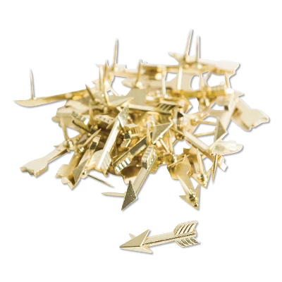 U Brands Fashion Push Pins Steel Gold 3/8" 36/Pack 3083U06-24 1 U Brands Fashion Push Pins Steel Gold 3/8" 36/Pack 3083U06-24