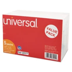 UNIVERSAL Unruled Index Cards 4 X 6 White 500/Pack 47225