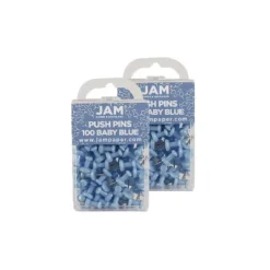 JAM Paper Colored Pushpins Baby Blue Push Pins 2 Packs Of 100 222419047A 6 JAM Paper Colored Pushpins Baby Blue Push Pins 2 Packs Of 100 222419047A -Stationery Sphere Outlet Store GUEST 505635e5 55ec 4d1d 94c8 47d62efd9d26
