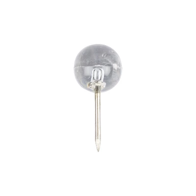 JAM PAPER Round Head Push Pins Clear 100/Pack (346RTCL) 3 JAM PAPER Round Head Push Pins Clear 100/Pack (346RTCL) - Image 3