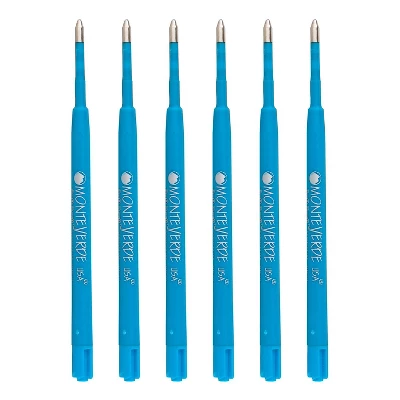 Monteverde Ballpoint Pen Refill Medium Point Blue Ink 6 Pack (PR133TQ) 1 Monteverde Ballpoint Pen Refill Medium Point Blue Ink 6 Pack (PR133TQ)