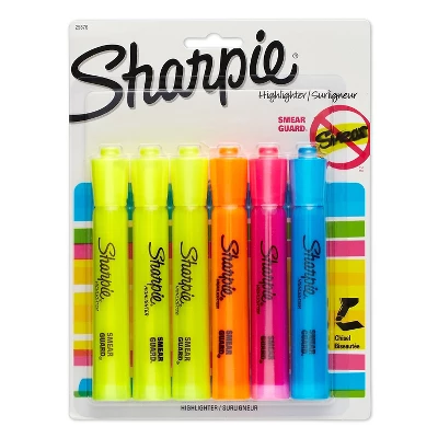 Sharpie Tank Highlighter Chisel Tip Assorted Colors 6/Pack 3 Packs (SAN25876PP-3) 1 Sharpie Tank Highlighter Chisel Tip Assorted Colors 6/Pack 3 Packs (SAN25876PP-3)