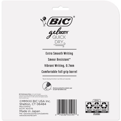 BIC Gel-ocity Quick Dry Gel Pens 0.7mm Medium Point Multicolor 12ct 10 BIC Gel-ocity Quick Dry Gel Pens 0.7mm Medium Point Multicolor 12ct - Image 10
