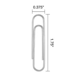 Staples Smooth Paper Clips Jumbo Silver 100/Box 10 Boxes/Pack (A7026605/72578) ST72578/A70266 -Stationery Sphere Outlet Store GUEST 5598ee0f d8f3 4b91 8515 5d999592fb0c