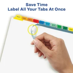 Avery Print & Apply Clear Label Dividers W/Color Tabs 12-Tab Letter 5 Sets 11405 -Stationery Sphere Outlet Store GUEST 56d78586 59ae 4a90 acb7 317159797e98