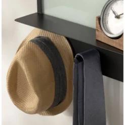 29.92" X 17.91" Decatur Hanging Wall Organizer With Hooks Black - Kate & Laurel All Things Decor -Stationery Sphere Outlet Store GUEST 5808fe70 d89a 42f0 87fa 563407c4aef9