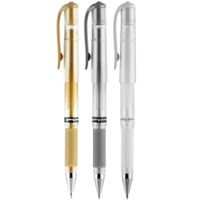 Uni Gel Impact Metallic Stick Pens, 1.0 Mm Bold Tip, Assorted Colors, Set Of 3 2 Uni Gel Impact Metallic Stick Pens, 1.0 Mm Bold Tip, Assorted Colors, Set Of 3 - Image 2