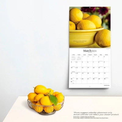 Brush Dance 2024 Wall Calendar 12"x12" Mindful Eating 3 Brush Dance 2024 Wall Calendar 12"x12" Mindful Eating - Image 3
