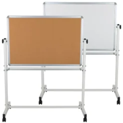 Flash Furniture HERCULES Series Reversible Mobile Cork Bulletin Board And White Board Stand With Pen Tray -Stationery Sphere Outlet Store GUEST 5a828e31 0a7d 4fca a0c8 5e589ffd064d