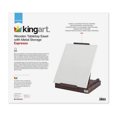 Kingart Wooden Tabletop Easel W/Metal Storage - Espresso 9 Kingart Wooden Tabletop Easel W/Metal Storage - Espresso - Image 9