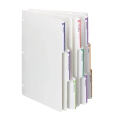 Smead Viewables Three-Ring Binder Index Dividers, 1/3-Cut Tab, Letter Size, White, 75 Per Box (89413)