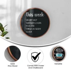 Flash Furniture Canterbury Round Wall Mounted Magnetic Chalkboards For Home Or Business With Eraser And Chalk, Set Of 2 -Stationery Sphere Outlet Store GUEST 5e14c0c4 7e07 49a0 a12f 2e6ce3938333