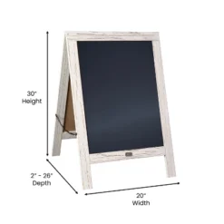 Flash Furniture Canterbury Vintage Wooden A-Frame Magnetic Indoor/Outdoor Chalkboard Sign, Freestanding Double Sided Extra Large Message Board -Stationery Sphere Outlet Store GUEST 5eabb855 bb16 47fd 9dc1 cdebe24ae83a