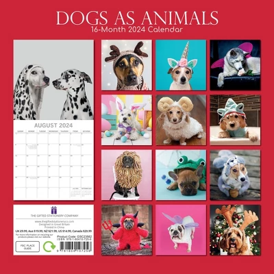 The Gifted Stationery 2024 Square Wall Calendar, Dogs As Animals, 16-Month Humor Theme With 180 Reminder Stickers (12 X 12 In) 3 The Gifted Stationery 2024 Square Wall Calendar, Dogs As Animals, 16-Month Humor Theme With 180 Reminder Stickers (12 X 12 In) - Image 3