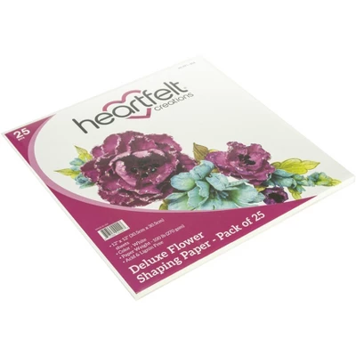 Heartfelt Creations Flower Shaping Paper 12"X12" 25/Pkg-White 1 Heartfelt Creations Flower Shaping Paper 12"X12" 25/Pkg-White
