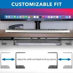 Mount-It! Under Desk Laptop Mount Holder | Small Multimedia Device Mount Underdesk Shelf For Laptop, Mac Mini, MacBook, Keyboard, Anti Scratch | Black -Stationery Sphere Outlet Store GUEST 60380ece a835 4577 99ba 3d7db39be6cc