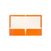 JAM Paper 2-Pocket Presentation Folders Orange Glossy 100/Box 385GORB