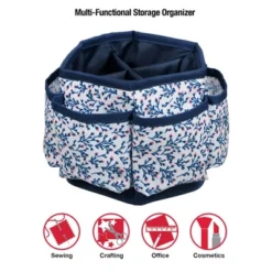 Singer Sewing Storage Organizer Desktop Spinner Navy Floral Print 11 Singer Sewing Storage Organizer Desktop Spinner Navy Floral Print -Stationery Sphere Outlet Store GUEST 6149ec12 59e7 4784 89a7 b01ccbf2595a