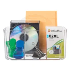 MDesign Small Plastic Storage Caddy Tote For Desktop Office Supplies - Clear 11 MDesign Small Plastic Storage Caddy Tote For Desktop Office Supplies - Clear -Stationery Sphere Outlet Store GUEST 62102b98 de3c 44c4 b38a 3bbb062d074a