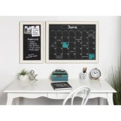 28.88" X 1.11" Macon Framed Magnetic Chalkboard Monthly Calendar White - Kate And Laurel 7 28.88" X 1.11" Macon Framed Magnetic Chalkboard Monthly Calendar White - Kate And Laurel -Stationery Sphere Outlet Store GUEST 6435e5f0 84a6 4bbc b6b0 0e2a073b82a5