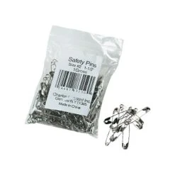 Charles Leonard Safety Pins Nickel-Plated Steel 1 1/2" Length 144/Pack 83150