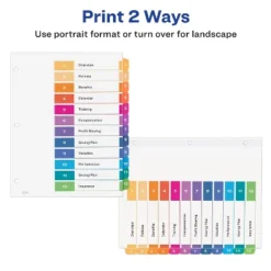 Avery Ready Index Customizable Table Of Contents Asst Dividers 12-Tab Ltr 3 Sets 11083 -Stationery Sphere Outlet Store GUEST 6629fa65 4189 4992 9336 81c399ef0ed2