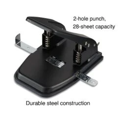 MyOfficeInnovations 2-Hole Punch 28 Sheet Capacity Black (26637-CC) 799825