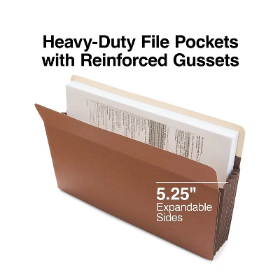 HITOUCH BUSINESS SERVICES Heavy-Duty Reinforced File Pocket 5.25" Exp Legal Size Brown 10/BX 2 HITOUCH BUSINESS SERVICES Heavy-Duty Reinforced File Pocket 5.25" Exp Legal Size Brown 10/BX - Image 2