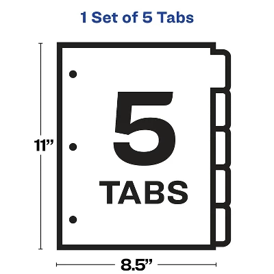 Avery Index Maker Print & Apply Clear Label Dividers W/White Tabs 5-Tab Letter 11490 4 Avery Index Maker Print & Apply Clear Label Dividers W/White Tabs 5-Tab Letter 11490 - Image 4