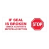 Tape Logic Pre-Printed Carton Sealing Tape "Stop If Seal Is Broken..." 2.2 Mil 2 T902P016PK